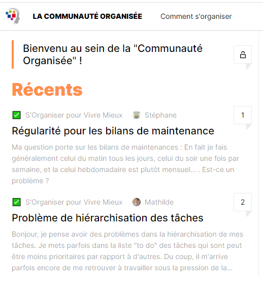 Communautée organisee